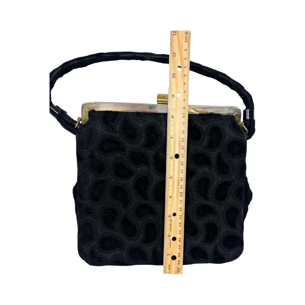 Kadin Women's Vintage Class Black Tapestry Evening Bag Purse‎ 1950's Made In USA